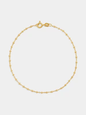 Yellow Gold Vermeil Anchor Ball Bracelet