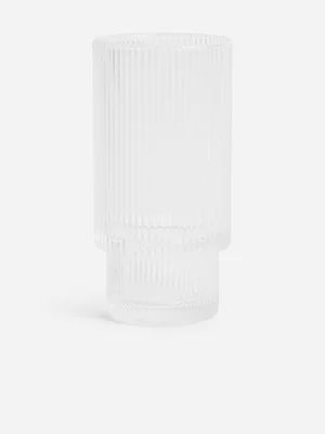 Jet Home Clear Pressed Ribbed Highball Glass