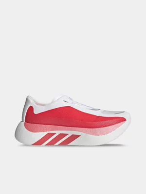 adidas Mens Hyperboost Edge White/Red Running Shoes
