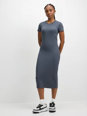 Women's APX Cotton Lycra Grey Dress