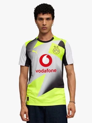 Puma Mens Borussia Dortmund Away 25/26 Silver/Yellow Stadium Jersey