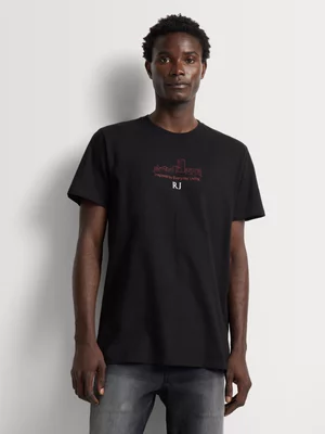 Relay Jeans Regular Fit Black Graphic T-Shirt