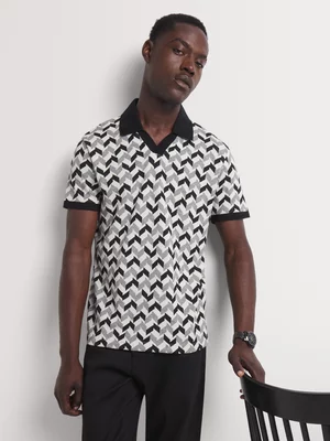 Markham Men's Geo Design Revere Black/Ecru Golfer