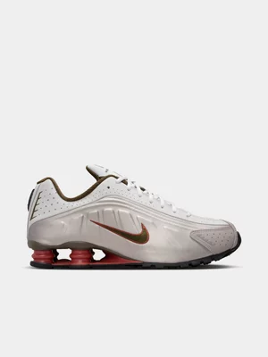 Nike Men's Shox R4 White/Metallic Sneakerc