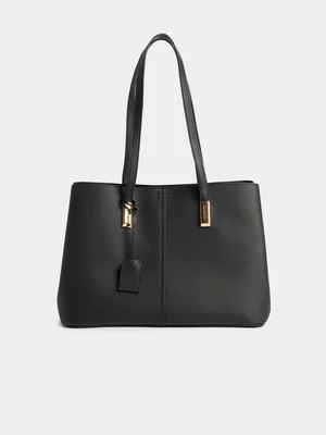 Jet Women’s Black Panel Zip Work Bag