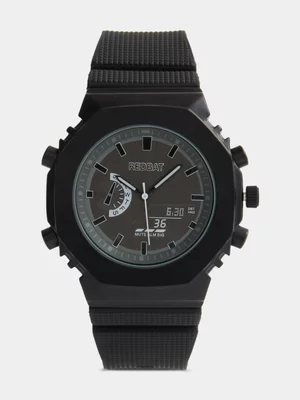 Redbat Unisex Rubber Digital Black Watch