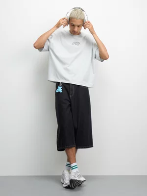 The FIX Men's Grey FS Boxy Crop Top