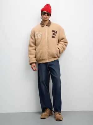 The FIX Men's Camel Borg Jacket