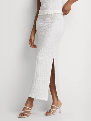 Textured Knit Column Skirt