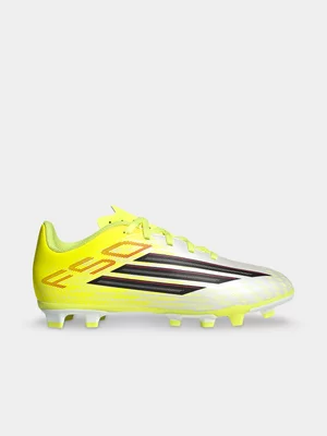 adidas Junior F50 Club FG/MG Yellow/Black Boots