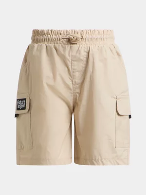 Exact Younger Boy's Natural Utility Poplin Shorts