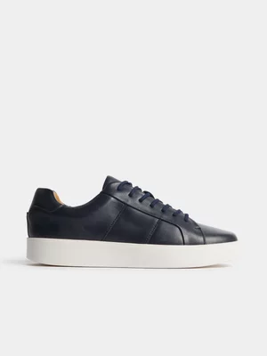 Markham Men's Lace Up Navy Court Sneaker