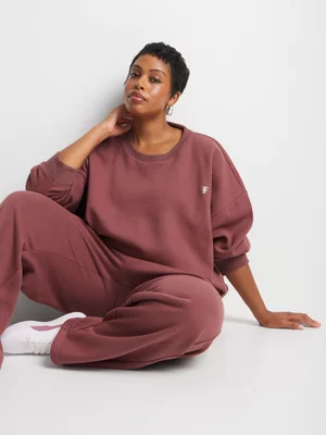 Embossed Print Oversized Sweat Top