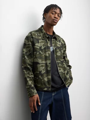 The FIX Men's Camo Twill Harrington Jacket
