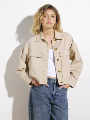 Women's Canvas Cotton Twill Bomber Jacket