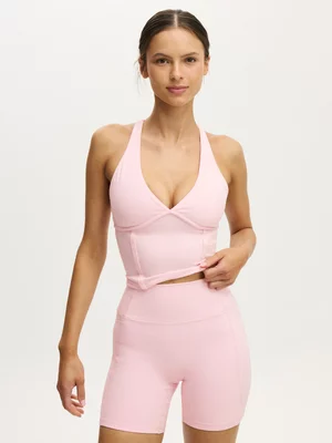 Cotton On Women's Pink Active Ultra Soft Contour Tank Top