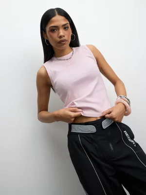 Redbat Classics Women's Ribbed Light Pink Vest 