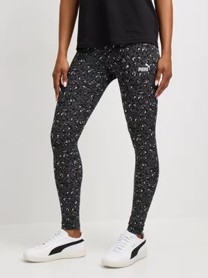 Women's Puma Animal Print Black Leggings