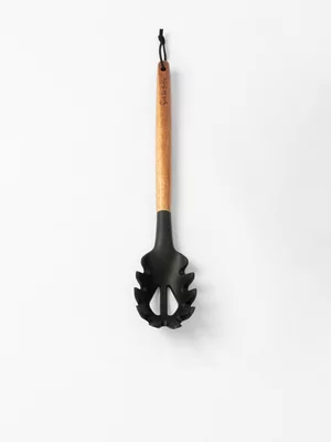 Sur La Table Acacia Wood Black Spaghetti Spoon