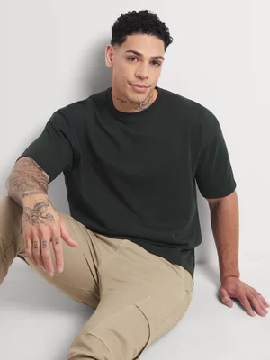 Markham Men's Crewneck Premium Cotton Green T-Shirt