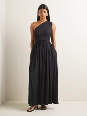 Women's Iconography Waisted One Shoulder Maxi Dress