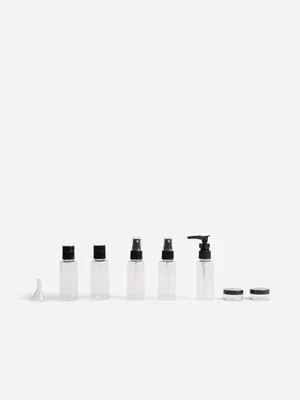 Beauty Box - On The Go - Travel Bottle Set - 9pc Black