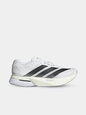 adidas Mens Adizero Boston 13 White/Black Running Shoes 