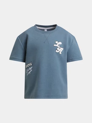 Exact Younger Boy's Blue Graphic Print T-Shirt