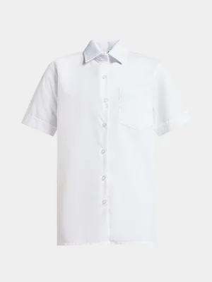 Jet Girls White Short Sleeve School Shirt