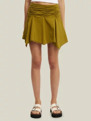 Women's Cotton On Green Georgie Hanky Hem Mini Skirt