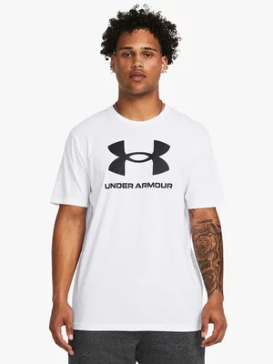 Under Armour Mens Sportstyle Logo White/Black Tee