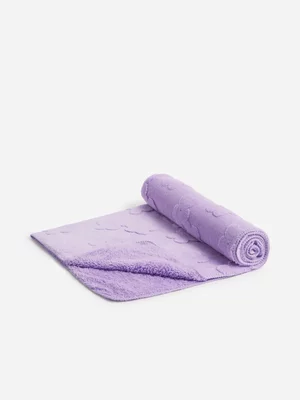 Jet Home Kids Lilac Flowers Sherpa Throw
