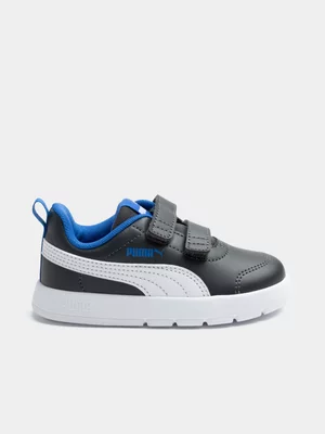 Toddlers Puma Courtflex Black/White Sneaker