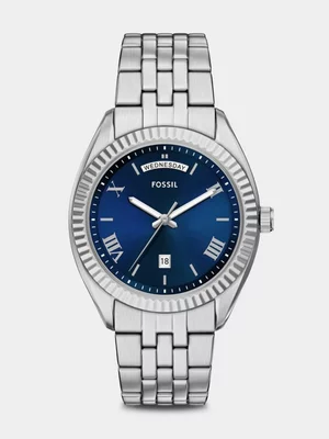 Fossil Campbell Blue Dial Stainless Steel Bracelet Watch