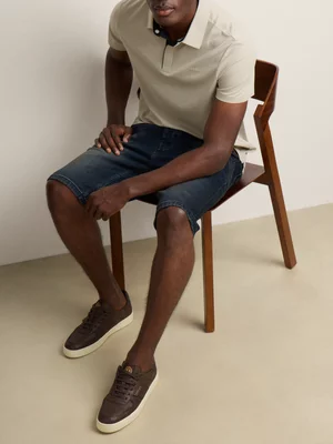 Fabiani Men’s Brown Leather Croc Print Sneakers