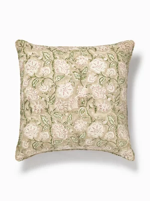 Granny Goose Blush Block Print Scatter Cushion 50x50cm