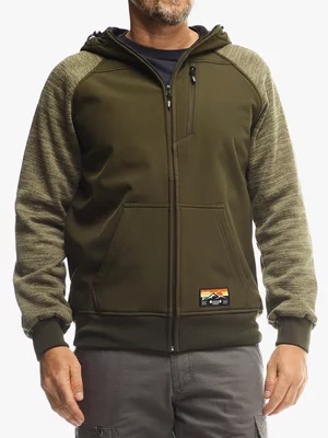Men's Jeep Green Softshell And Fleece Jacket