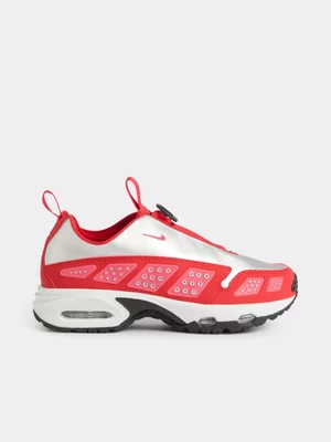 Nike Women's Air Max SNDR  Silver/Red Sneaker