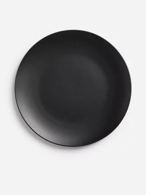 Jet Home Black Stoneware Dinner Plate