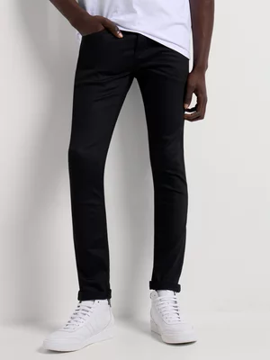 Fabiani Men's Black Stay New Skinny Denim Jeans