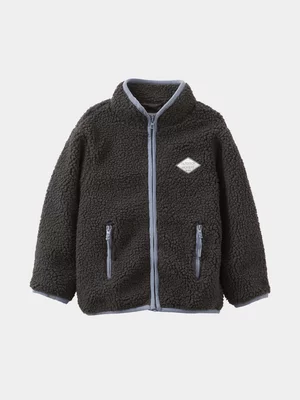Cotton On Kids Boy Black Seb Sherpa Jacket