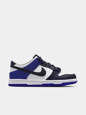 Nke Junior Dunk Low White/Smoke Grey/Deep Night Sneaker