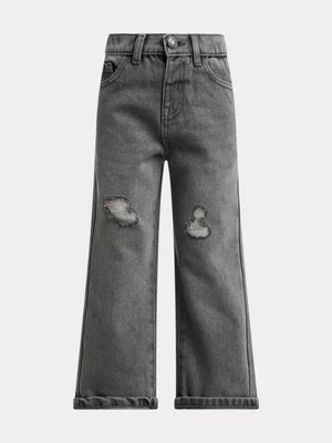 Jet Younger Boys Grey Ripped Denim Jean