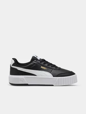 Puma Womens Carina Mia Black/White Sneakers 