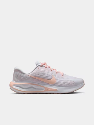 Nike Womens Journey Run White/Coral Running Shoes 