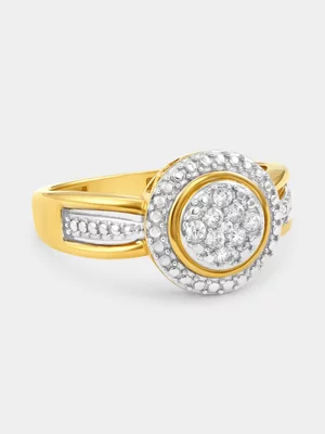5CT YG RND HALO PRESCIOUS RING