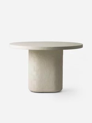 Savona Outdoor Dining Table Round Ivory 122cm