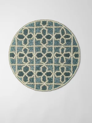 Beaded Star Waves Placemats 2 Pack Blue