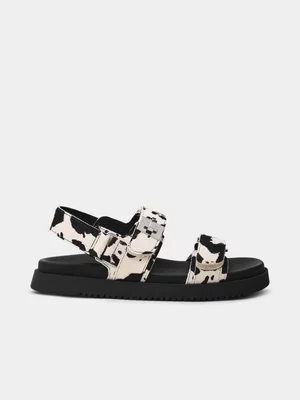 Women's Steve Madden Black/White MONA-C Sandals