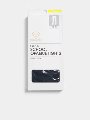 Jet Girls Navy Opaque School Tights Sml